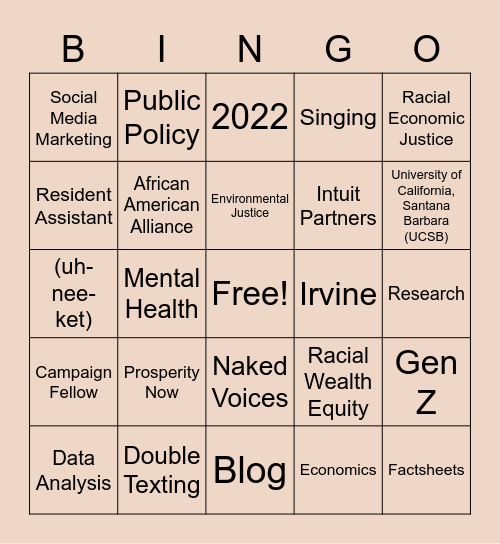 All About Aniket! Bingo Card