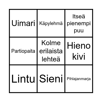 Luontobingo I Bingo Card