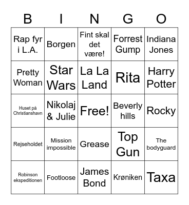 Film & TV Bingo Card