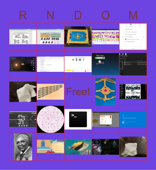 Randomized Bingo Card