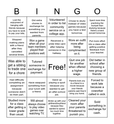 Economics Bingo Card