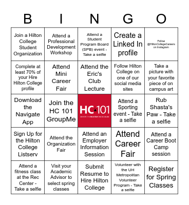 HC 101 Bingo Card