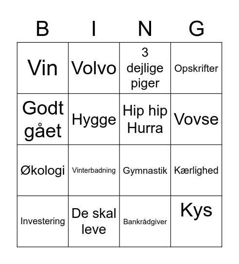 25år Bingo Card