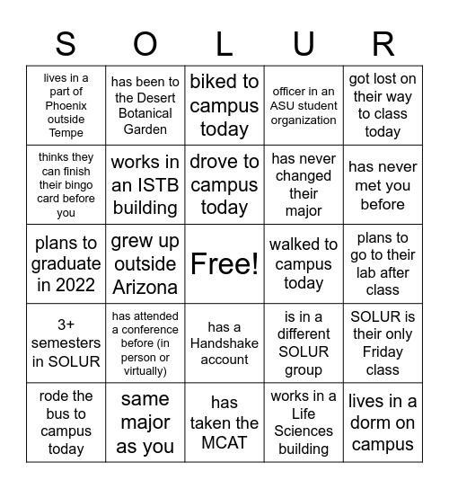 Bingo Card