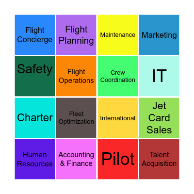 JLA Department Scavenger Hunt Bingo Card