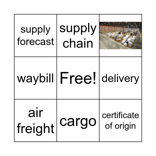 Logistics Bingo! Bingo Card