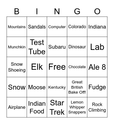 Baby Watson Bingo Card