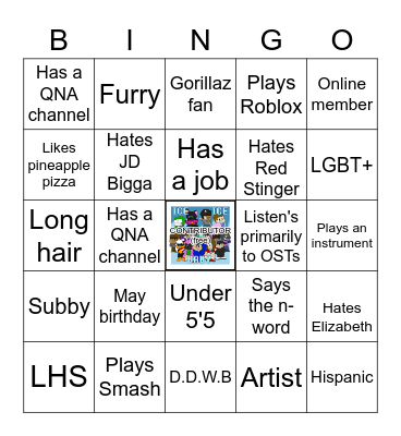 Ice Ice Baby Bingo Card