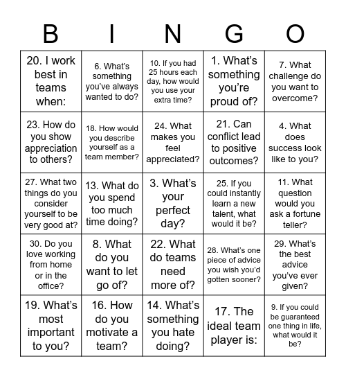 MAIOP Orientation Bingo Card