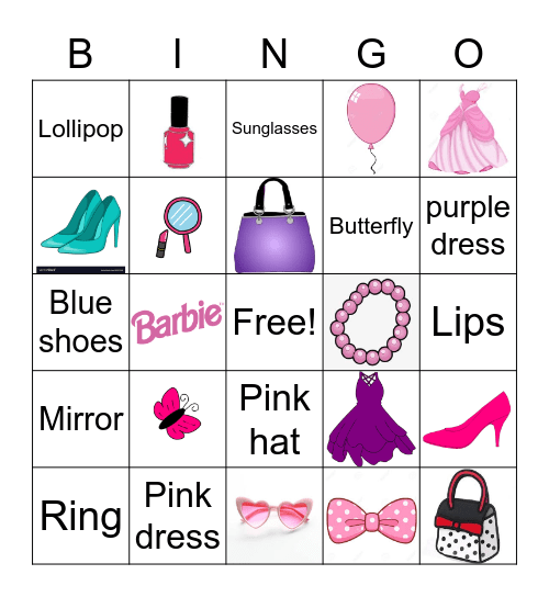 Barbie Bingo Card