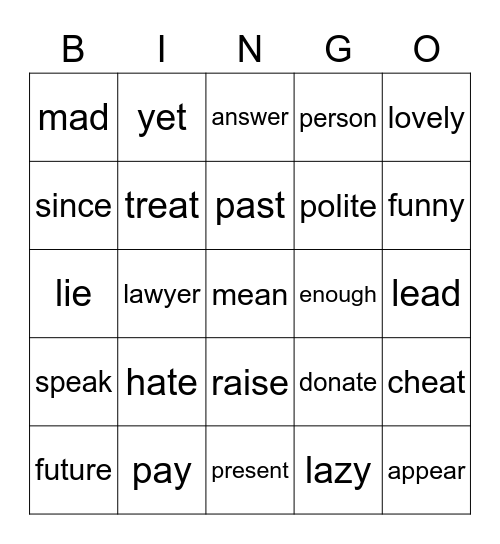bookl1 Bingo Card