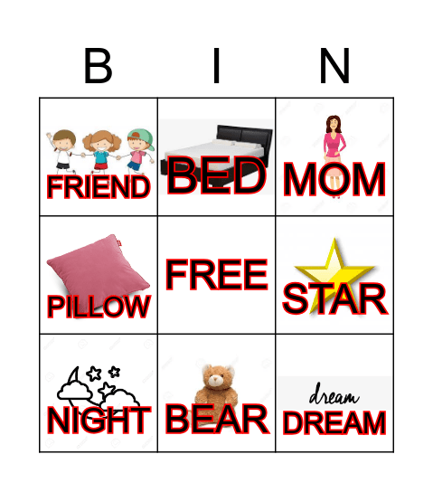 PAJAMA PARTY Bingo Card