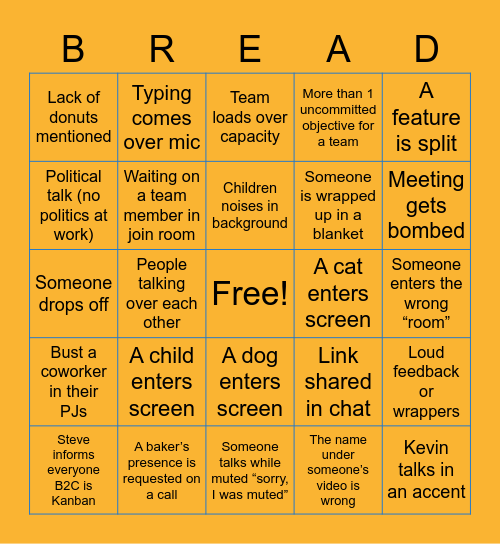 PI-6 BINGO Card