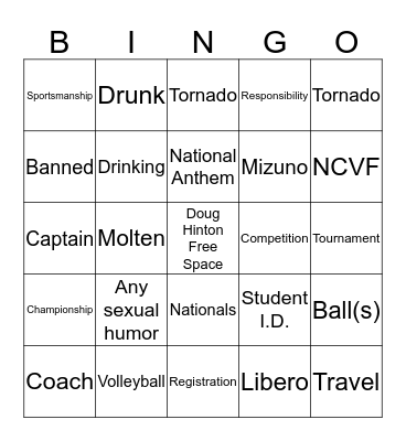 Captain's Meeting Bingo 2015 Bingo Card