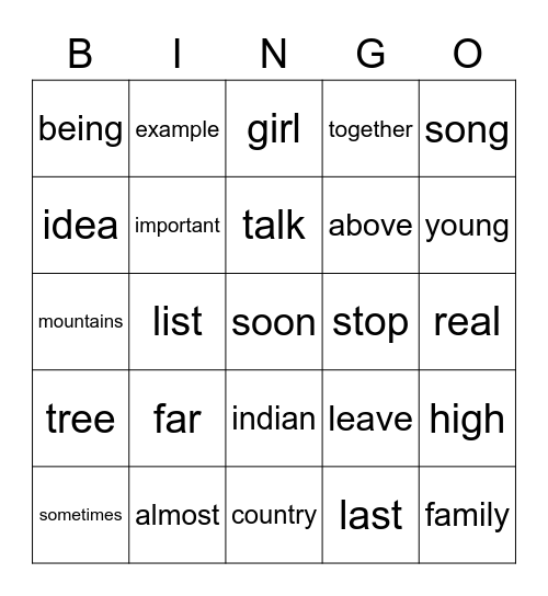 Second Grade 4th Quarter Bingo Card