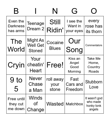 Is That Country? Bingo Card