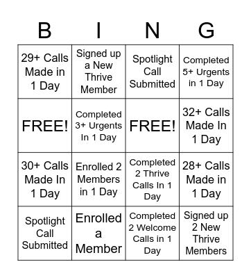 Andy Bingo Card