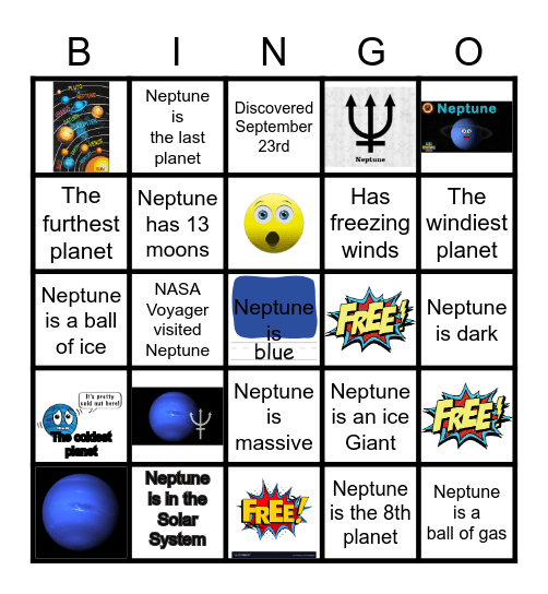 ALL ABOUT NEPTUNE Bingo Card