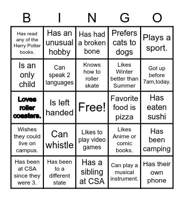 5th Grade Move Up Day Bingo! Bingo Card