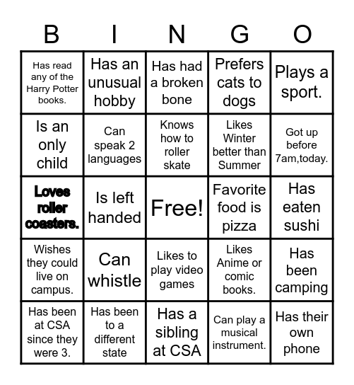 5th Grade Move Up Day Bingo! Bingo Card