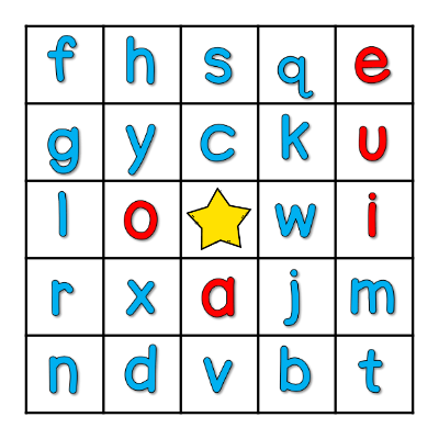 Alphabet Bingo Card