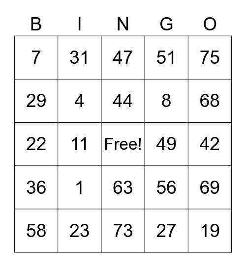 Jherika Saoit Bingo Card