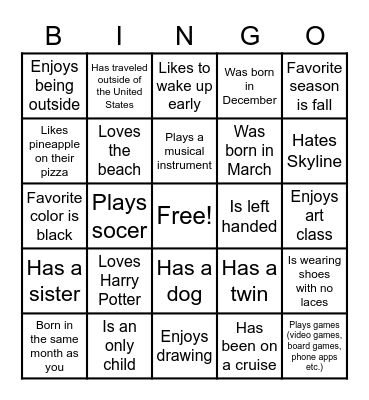 Bingo Card