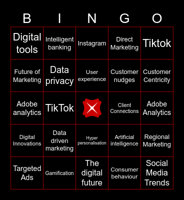 DBS REGIONAL MARKETING CONFERENCE Bingo Card