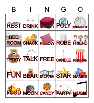 PAJAMA BINGO! Bingo Card