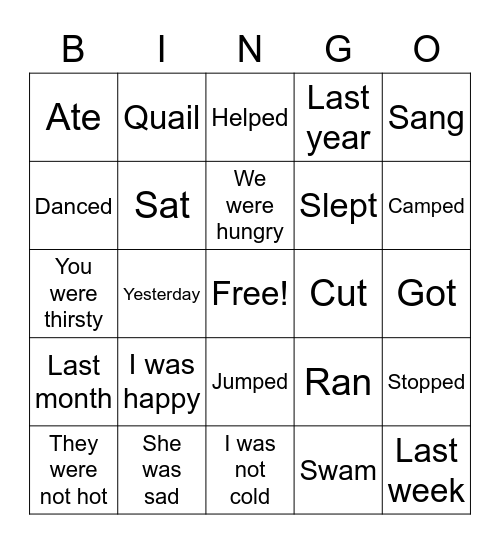 This Week Bingo Card