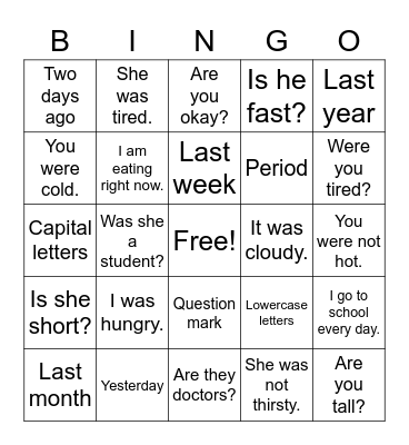 This Week Bingo Card