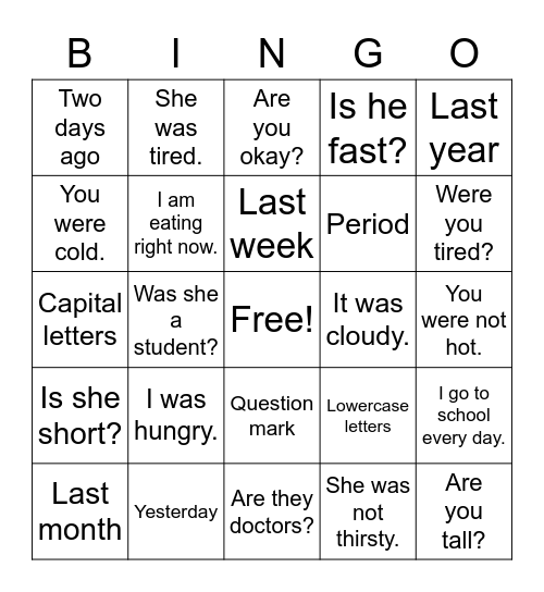 This Week Bingo Card