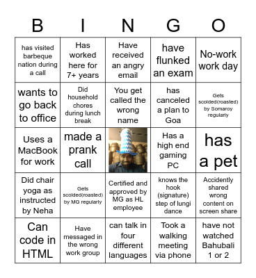 SREENU'S BIRTHDAY Bingo Card