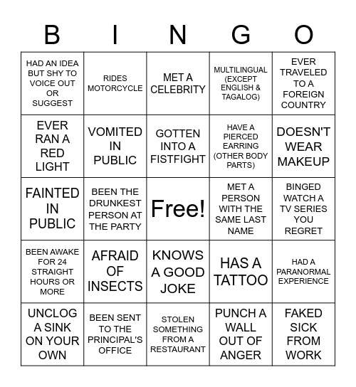 BI&R BINGO Card