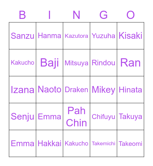 Bingo Sota Bingo Card