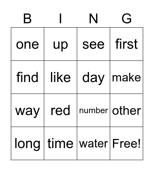 Bingo! Bingo Card
