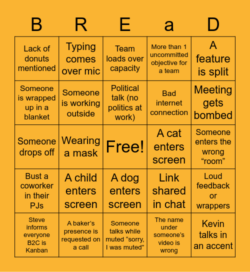 PI-6 Day 2 Bingo Card