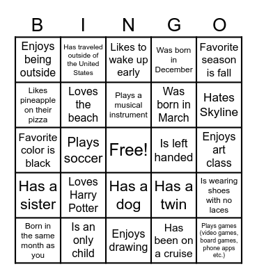 Bingo Card