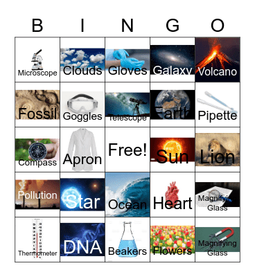 Science Bingo Card