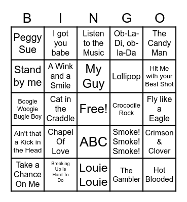 Bingo 3 Bingo Card