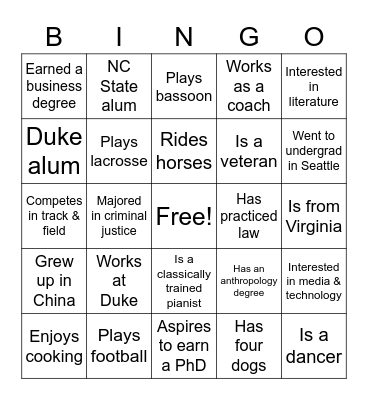 GLS Bingo Card