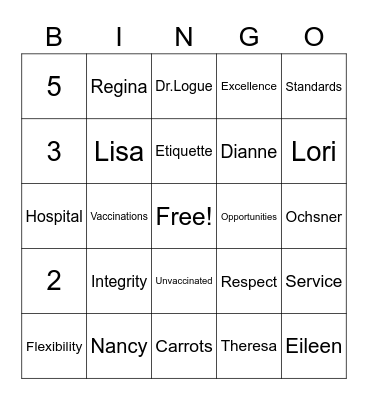 Number Bingo 1-75 Bingo Card