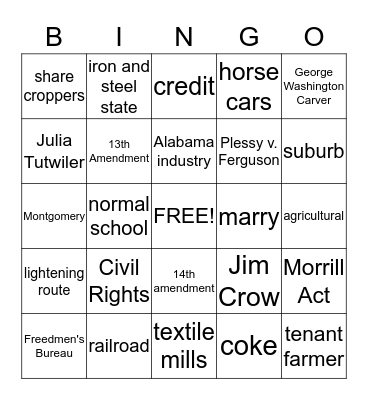 Chapter 9 Bingo Card