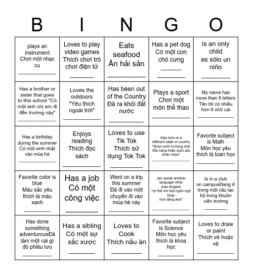 Get to Know you Bingo_V Bingo Card