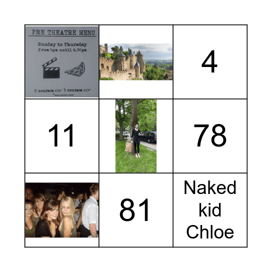 CHLOEISMS BINGO Card