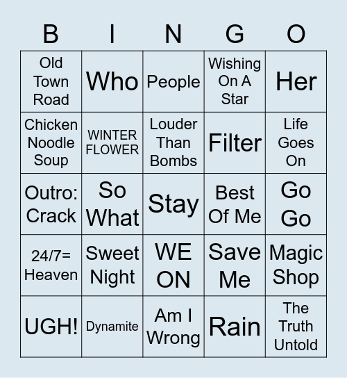 @NyxSage Bingo Card