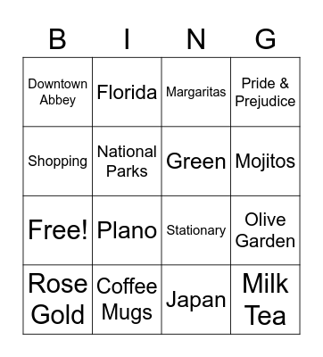 Birthday Bingo Card
