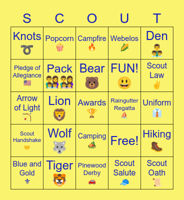 Scout Bingo! Bingo Card