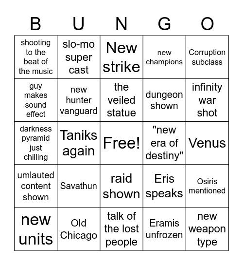 Witch Queen Bingo Card