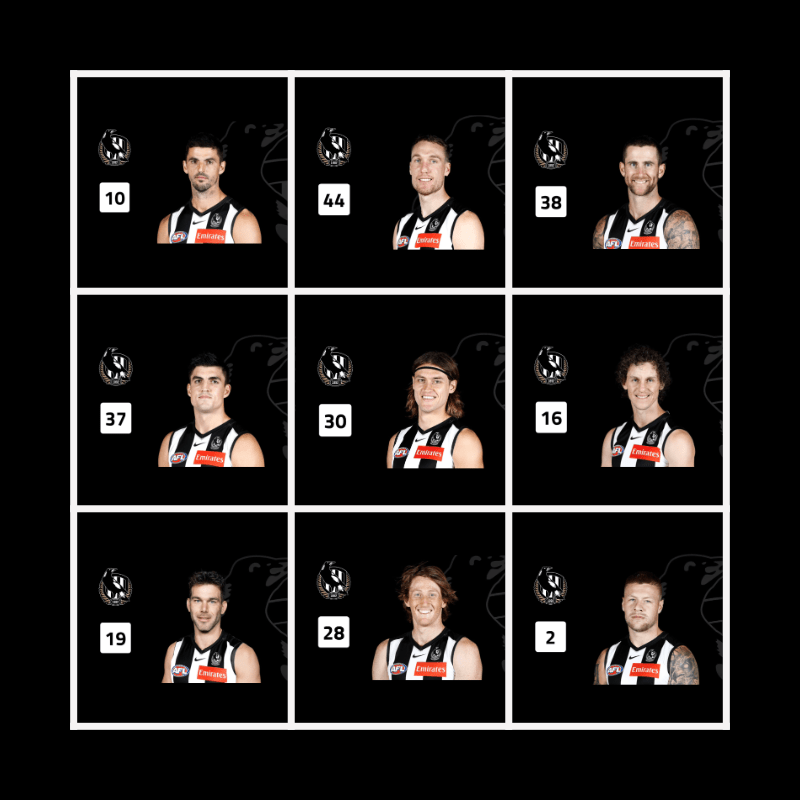 Collingwood List 3 Bingo Card